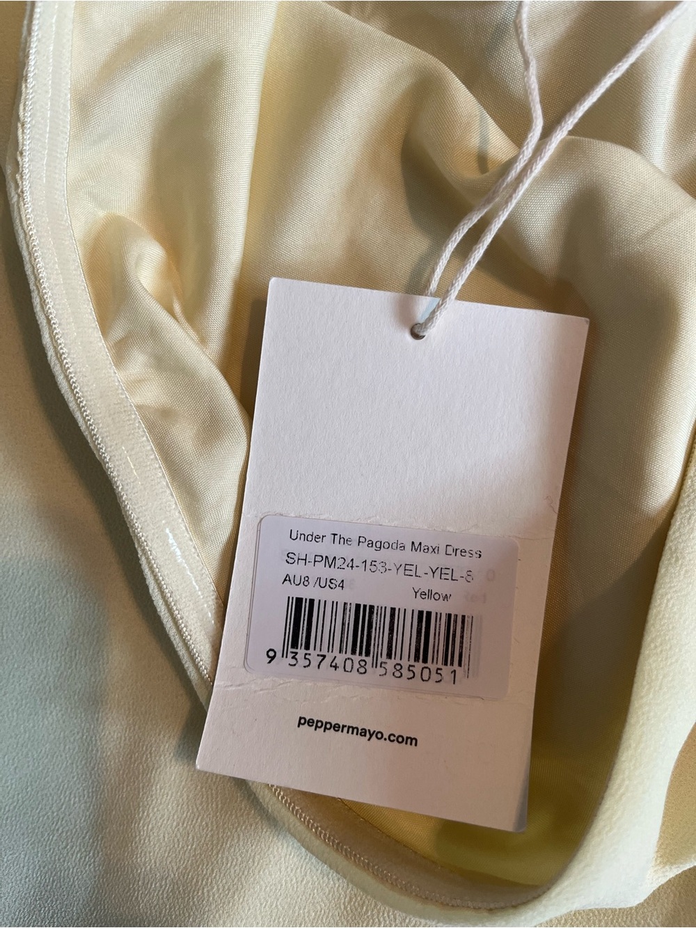 Peppermayo Yellow Under The Pagoda Maxi Dress - Size 8 - Picture 13 of 13
